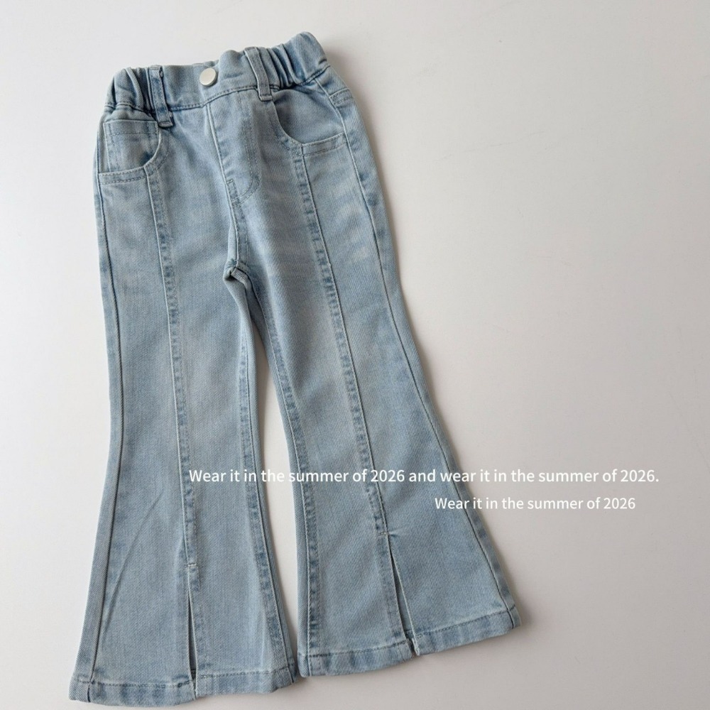 女中大童夏季喇叭牛仔褲-規格圖8