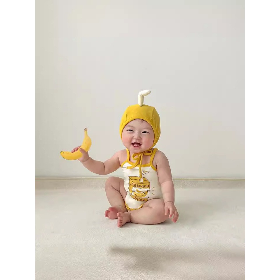 Tommy＇s gifts 寶寶INS款水果果汁包屁衣(含帽子)-細節圖5