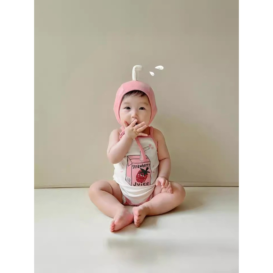 Tommy＇s gifts 寶寶INS款水果果汁包屁衣(含帽子)-細節圖8