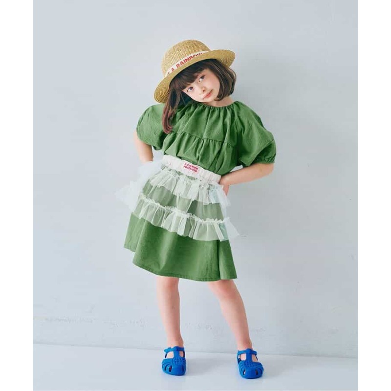 0315-日本 p.premier泡泡袖連身裙 (80-140cm)-規格圖7