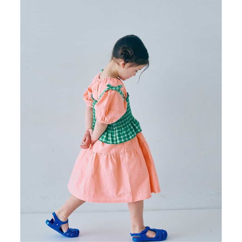 0315-日本 p.premier泡泡袖連身裙 (80-140cm)-規格圖7