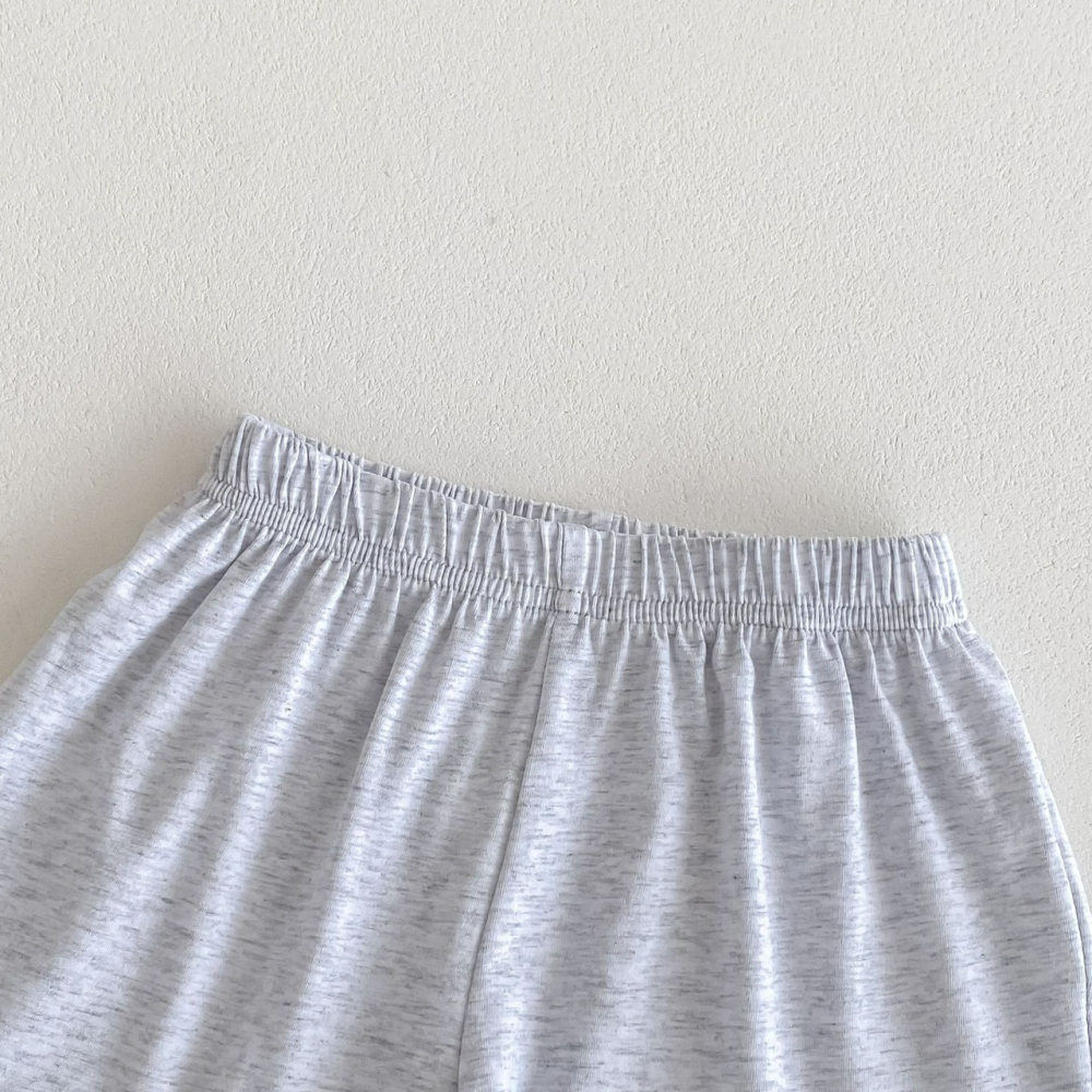 Angou中小童韓版母短袖T恤＋短褲兩件套-細節圖7