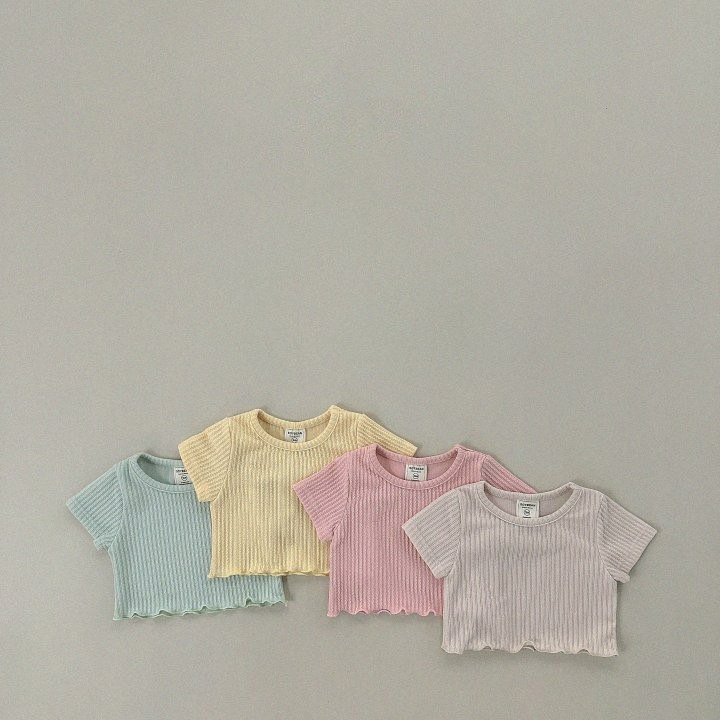 Angou中小童韓版女童薄款花邊短袖公主家居服套裝-細節圖2