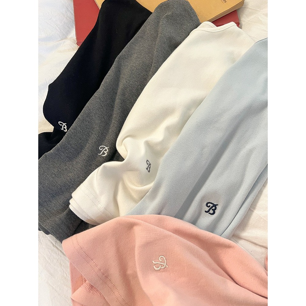 Ambb.kids 女童夏季韓系刺繡字母圓領短袖T恤-細節圖9