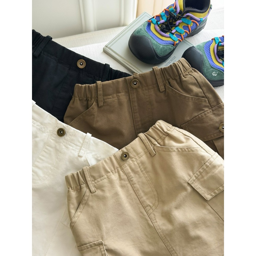 Ambb.kids 女童夏季韓系口袋工裝半身短裙-細節圖7