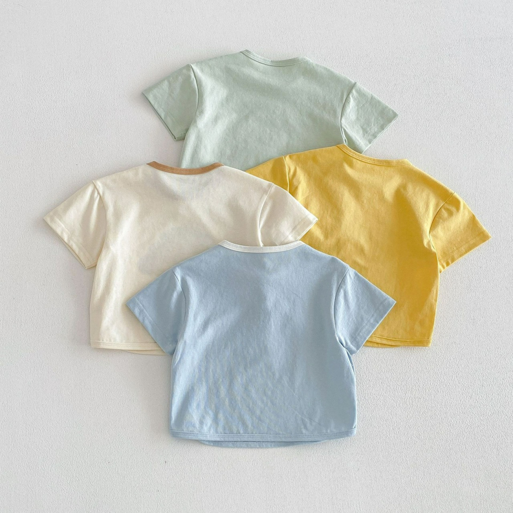 寶寶夏季可愛字母動物圖案短袖T恤-細節圖4