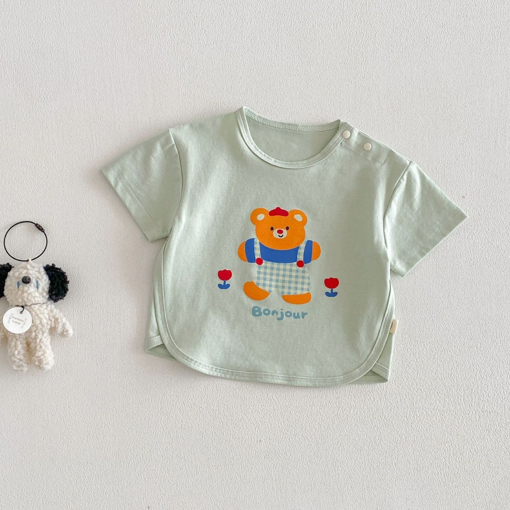 寶寶夏季可愛字母動物圖案短袖T恤-規格圖8