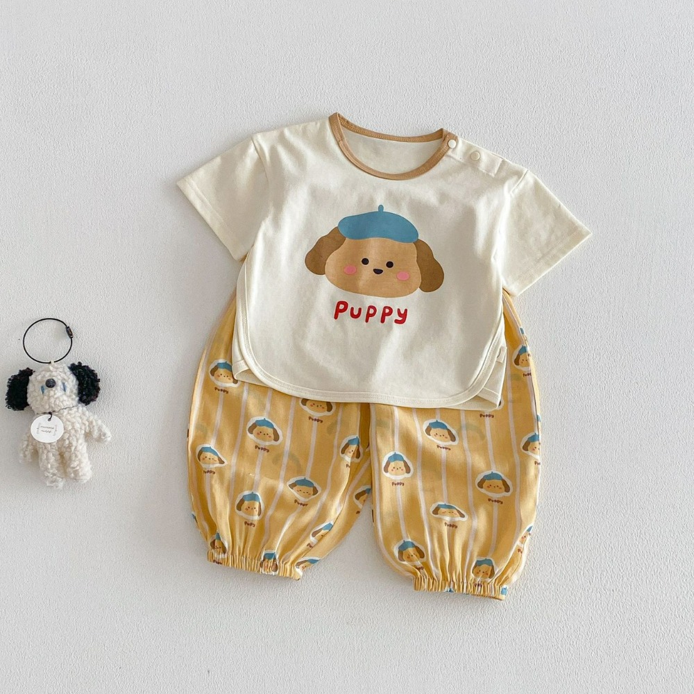 寶寶夏季可愛字母動物圖案短袖T恤-規格圖8