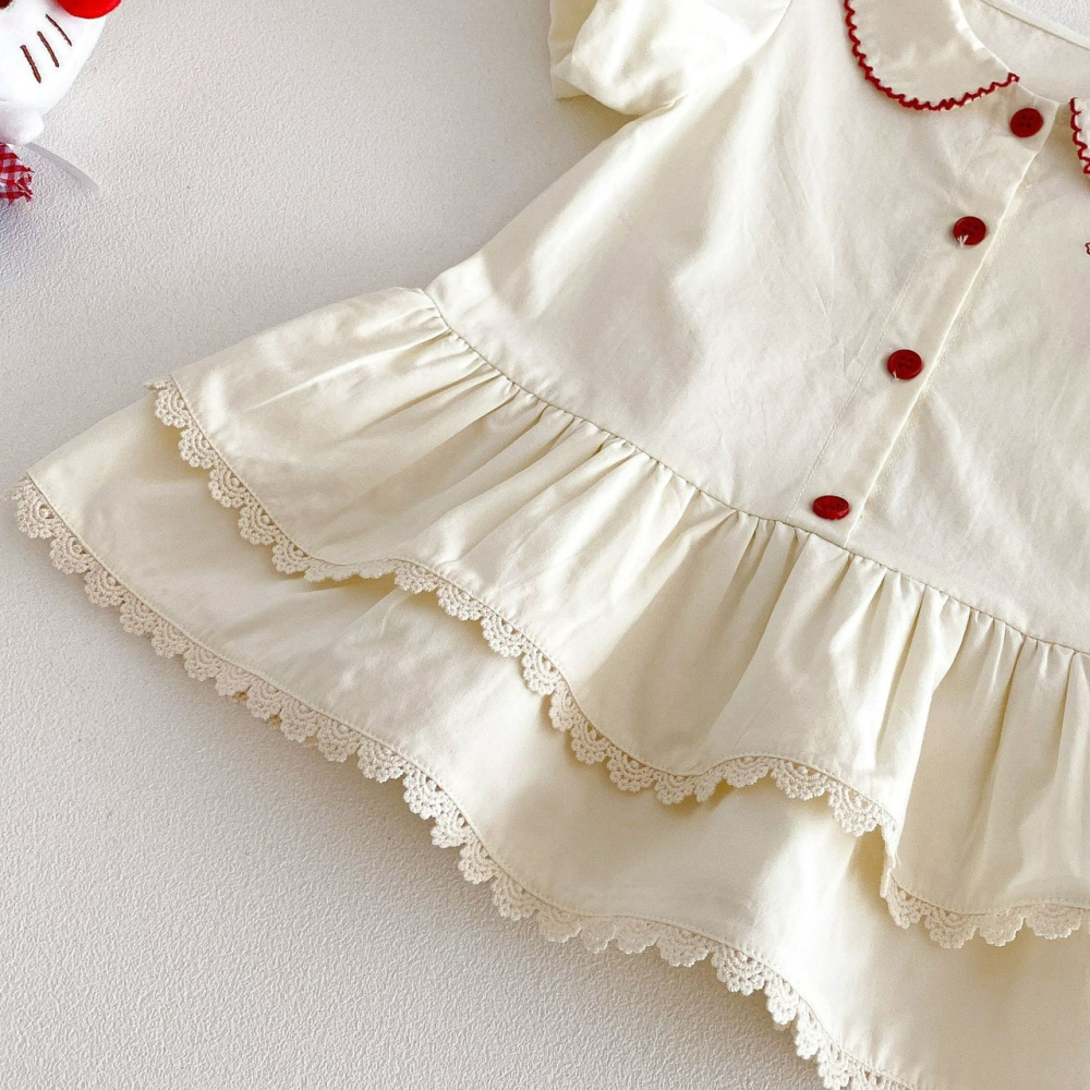 寶寶夏季娃娃領連衣裙娃娃領連衣裙系列-細節圖6