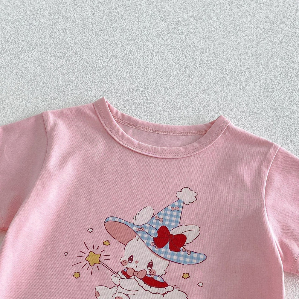 寶寶夏季可愛卡通透氣短袖上衣-細節圖6