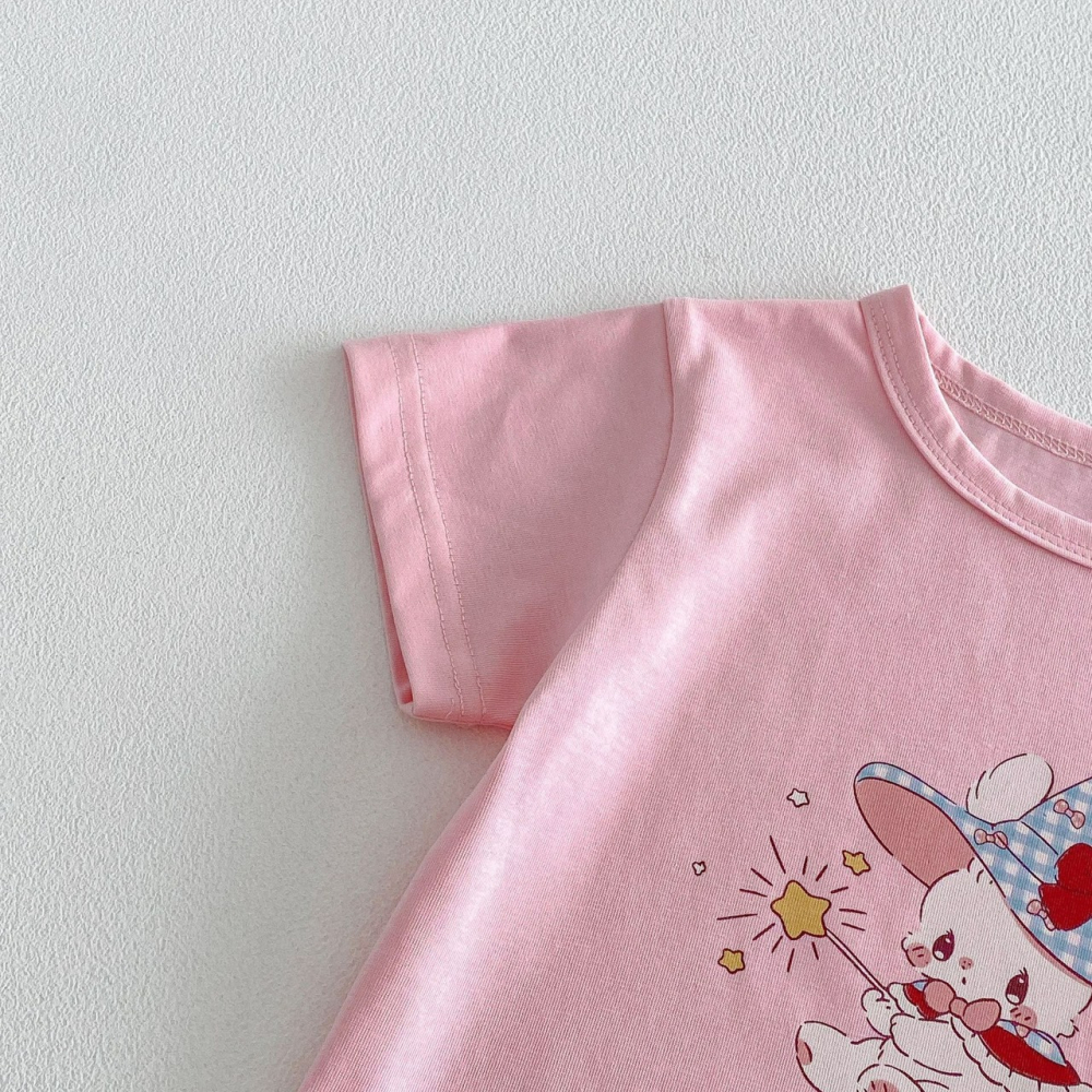 寶寶夏季可愛卡通透氣短袖上衣-細節圖7