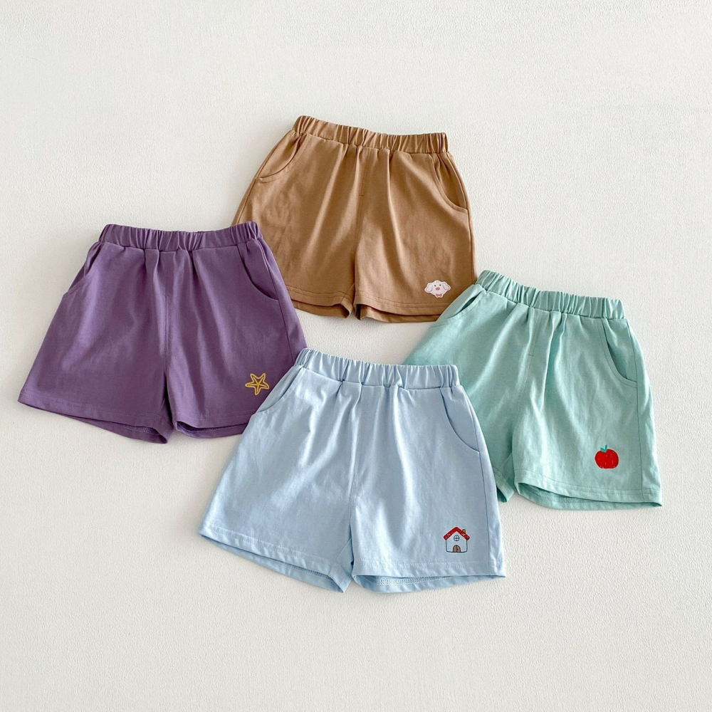 寶寶夏季撞色卡通插畫印花兩件套-細節圖5