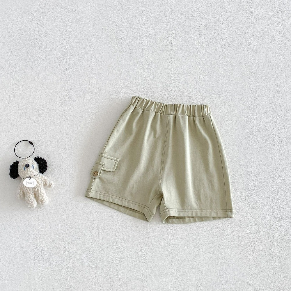 寶寶夏季竹節棉純色熊貓短袖上衣/短褲-規格圖7