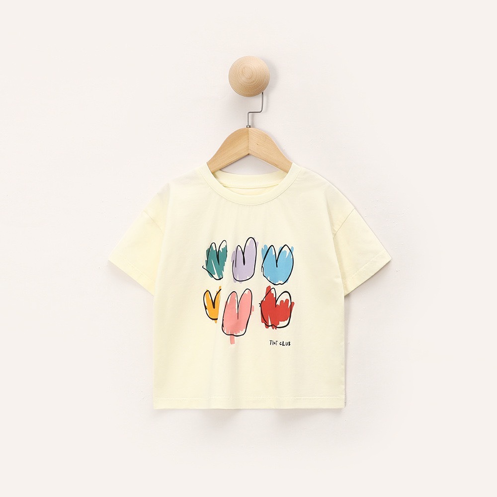 夏季兒童北歐風卡通插畫圓領短袖T恤-規格圖9