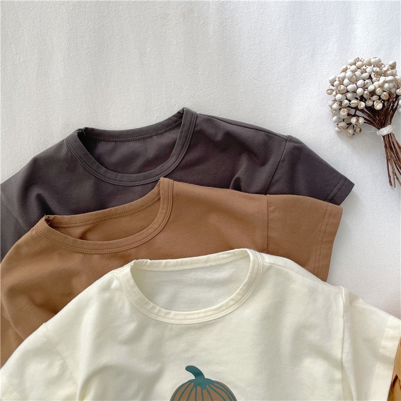 夏季兒童南瓜寬鬆打底短袖T恤-細節圖2
