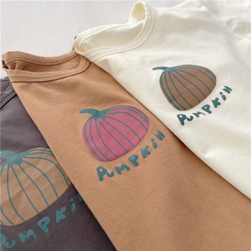 夏季兒童南瓜寬鬆打底短袖T恤-細節圖3