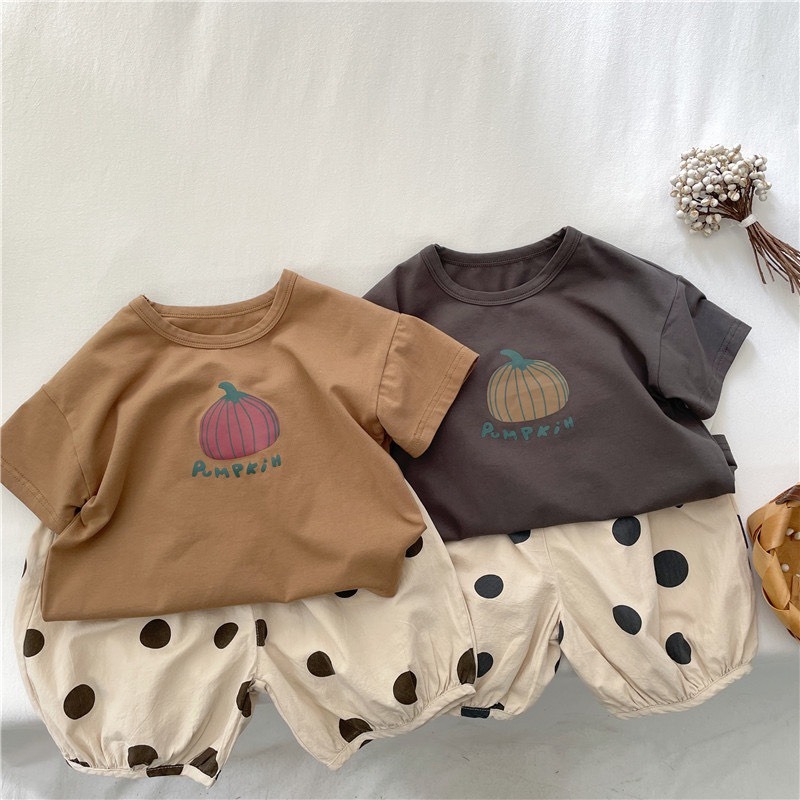 夏季兒童南瓜寬鬆打底短袖T恤-細節圖4