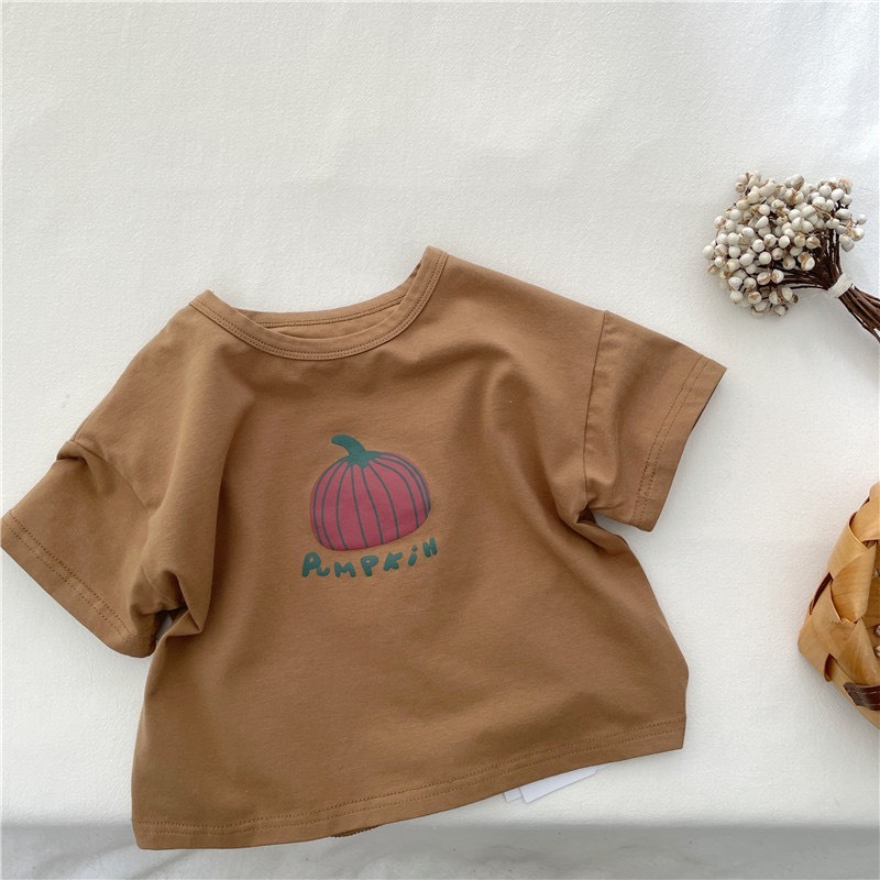 夏季兒童南瓜寬鬆打底短袖T恤-細節圖6