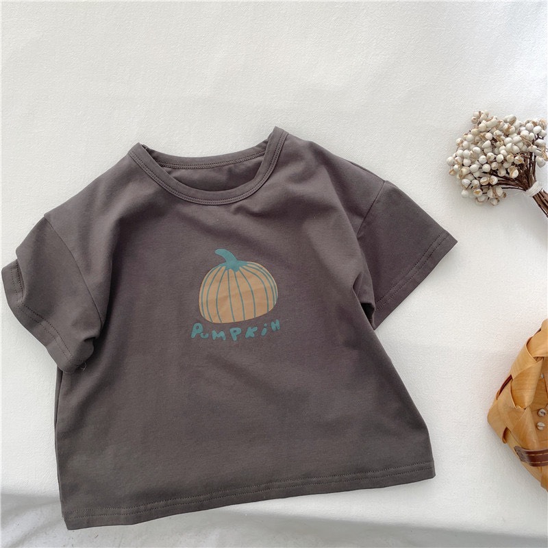 夏季兒童南瓜寬鬆打底短袖T恤-細節圖7