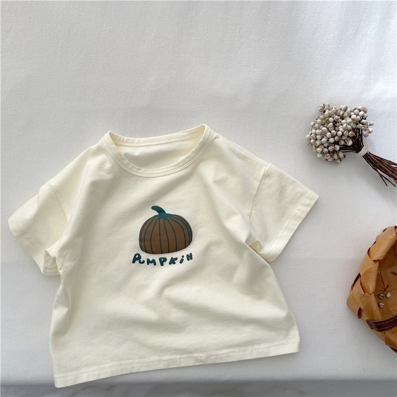 夏季兒童南瓜寬鬆打底短袖T恤-規格圖7