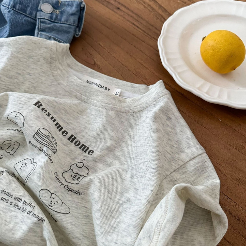 夏季兒童卡通甜點純棉短袖T恤-細節圖4