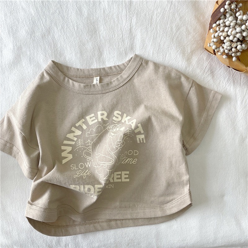 夏季兒童露營風打底短袖上衣-細節圖5