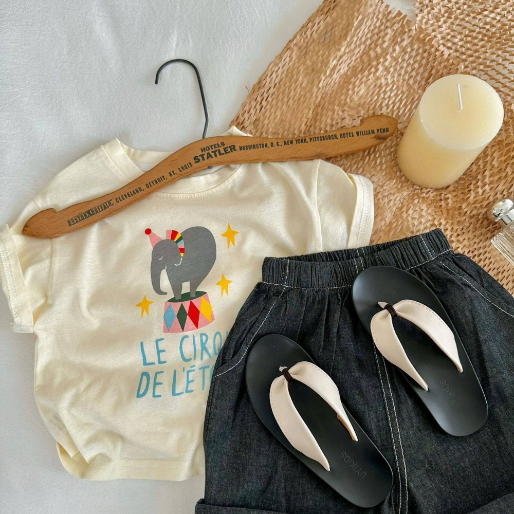 夏季兒童卡通馬戲團短袖T恤-規格圖9