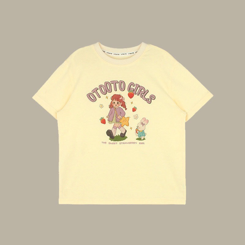 夏季兒童糖果色卡通短袖T恤-細節圖6