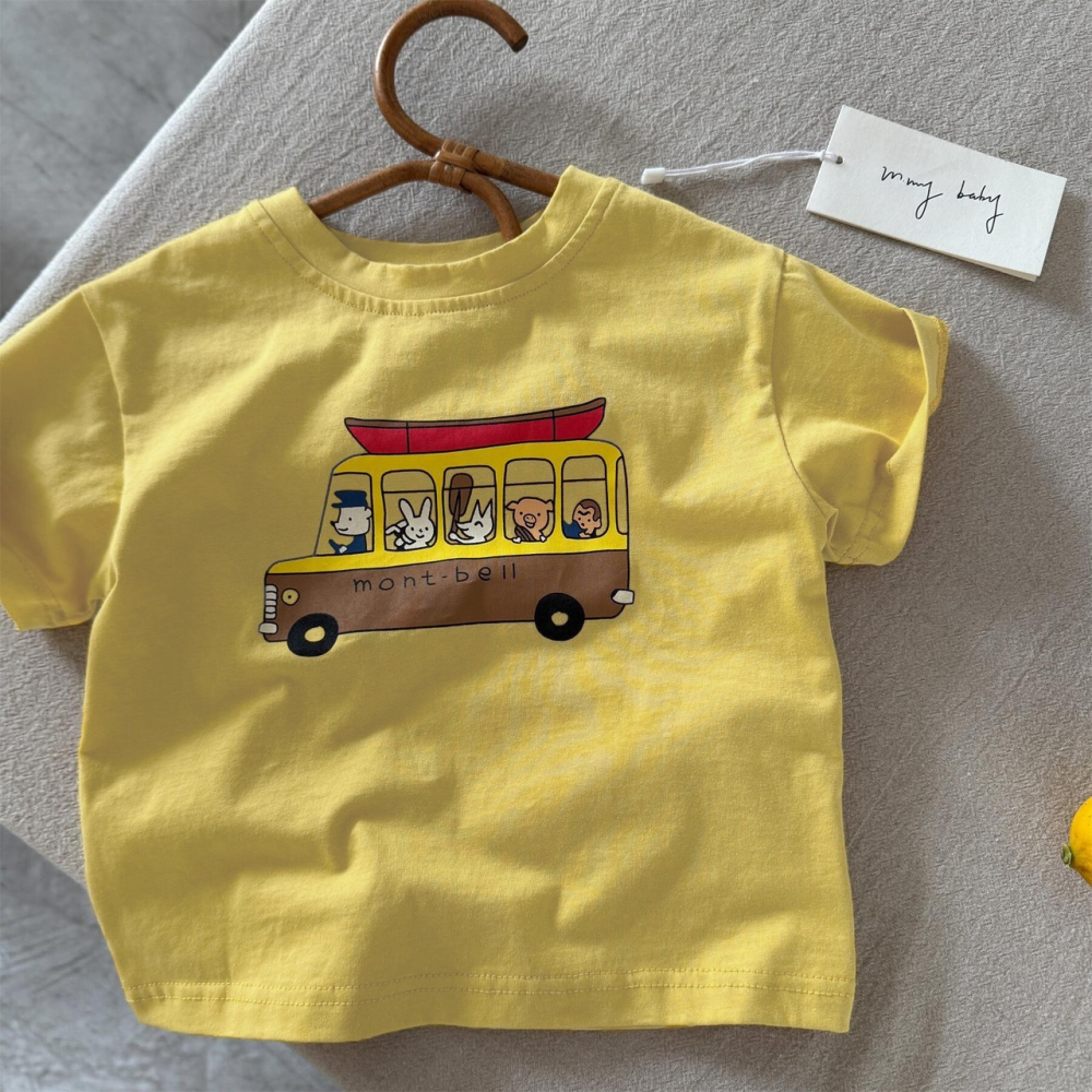 夏季兒童日系卡通小熊短袖T恤-細節圖8