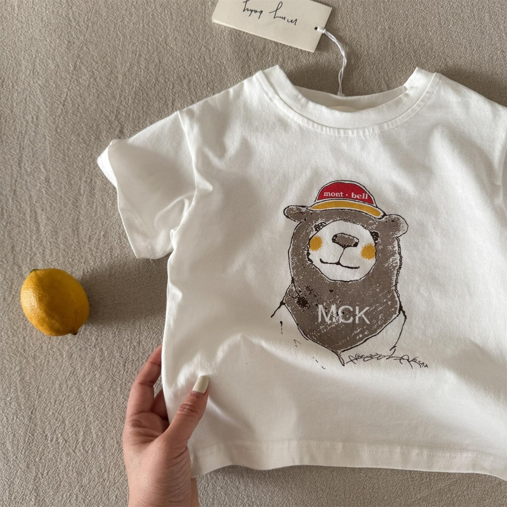 夏季兒童日系卡通小熊短袖T恤-規格圖10