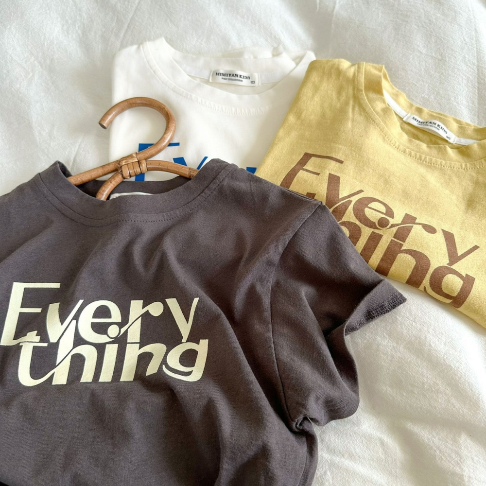 夏季兒童簡約字母短袖T恤-細節圖6