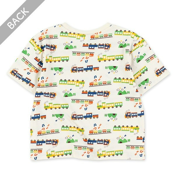 0330-日本彩色電車童趣滿版短T100-130cm-細節圖3