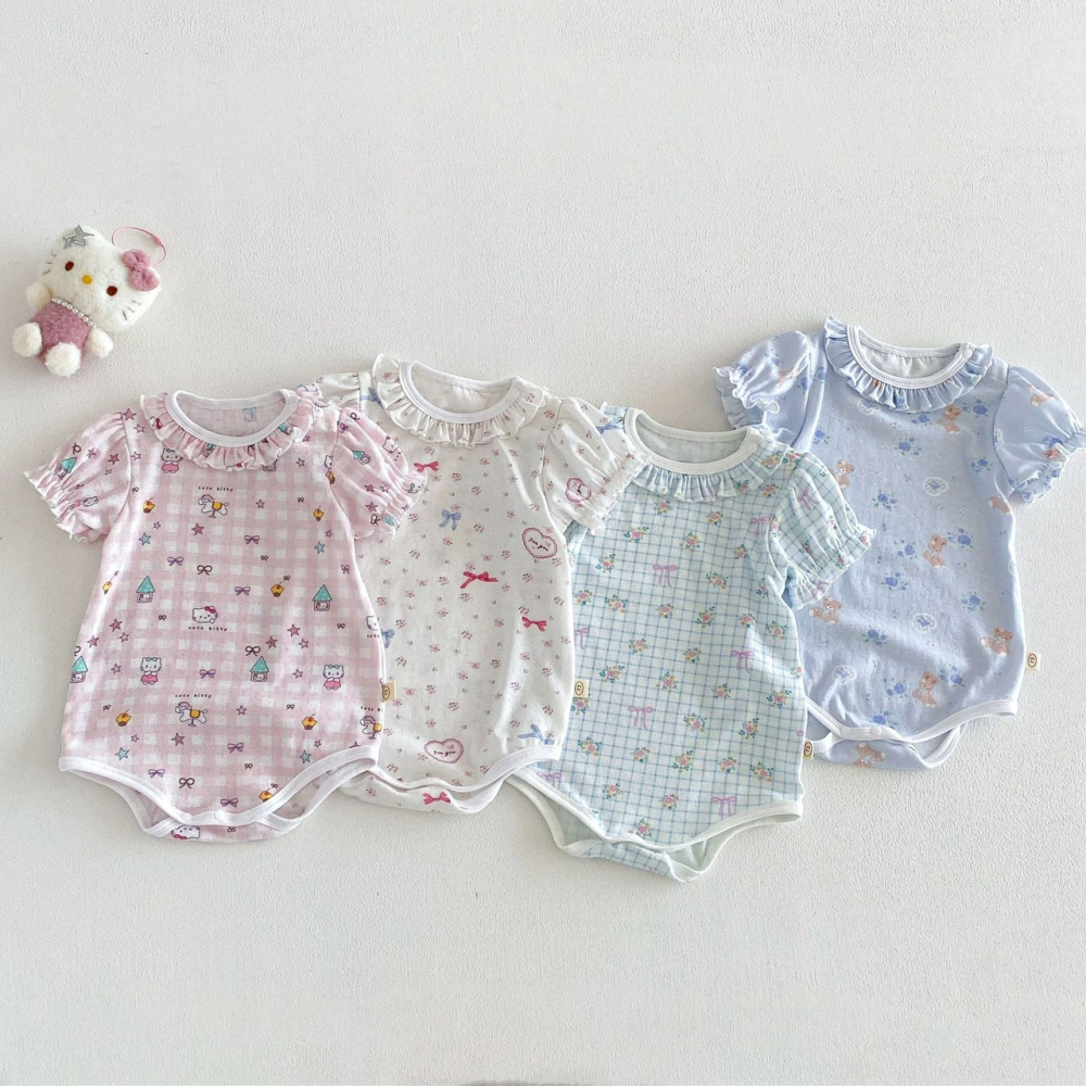 女寶超萌花邊領碎花包屁衣-細節圖2