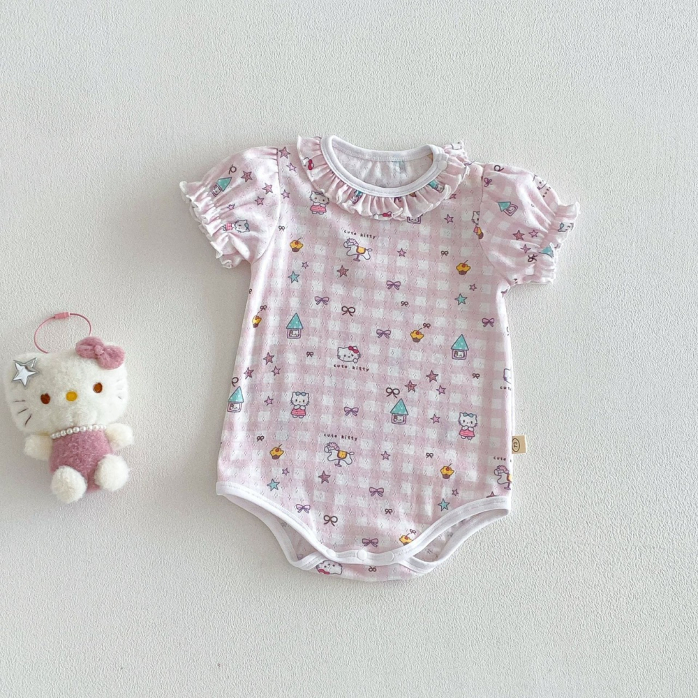 女寶超萌花邊領碎花包屁衣-細節圖4