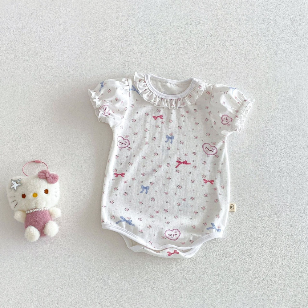 女寶超萌花邊領碎花包屁衣-細節圖6