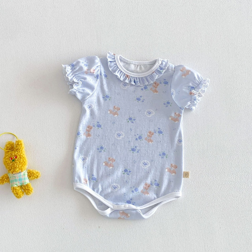 女寶超萌花邊領碎花包屁衣-細節圖7