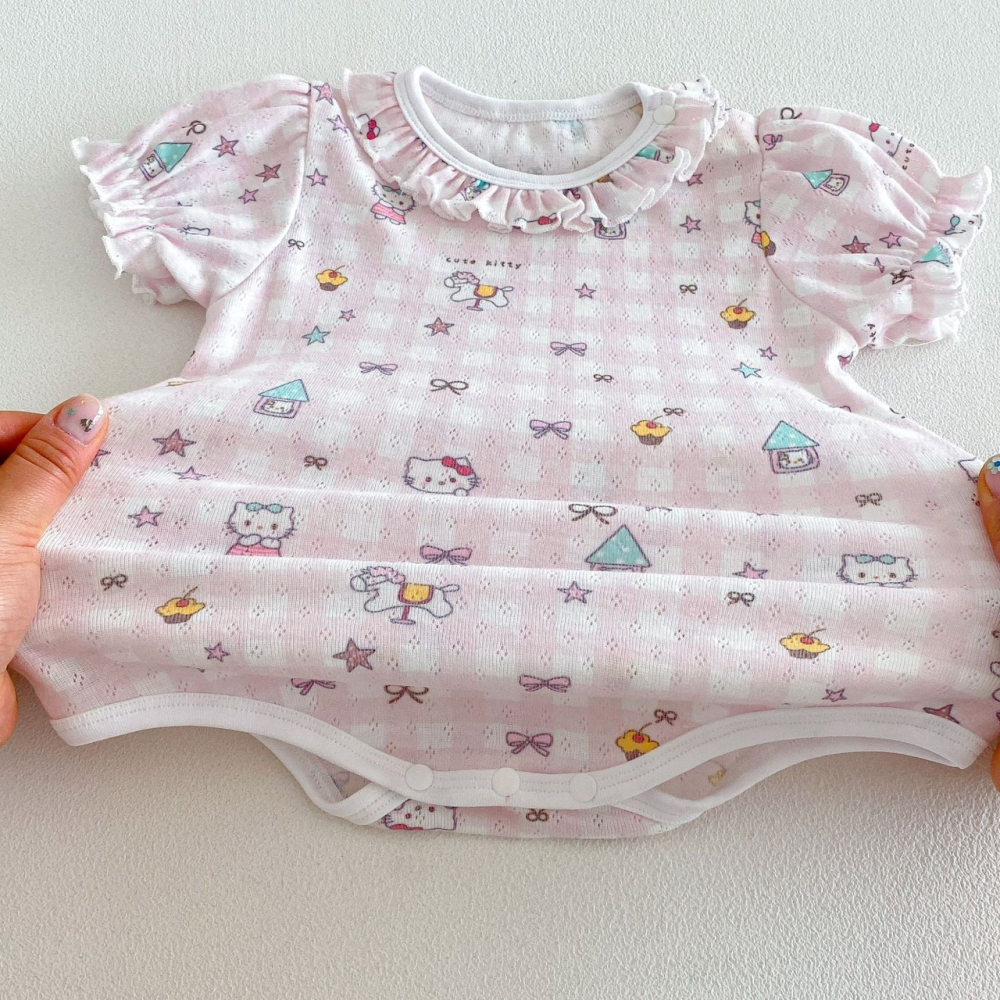 女寶超萌花邊領碎花包屁衣-細節圖8