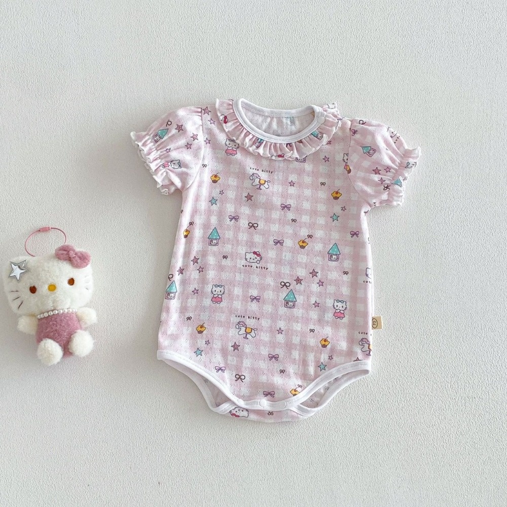 女寶超萌花邊領碎花包屁衣-規格圖8