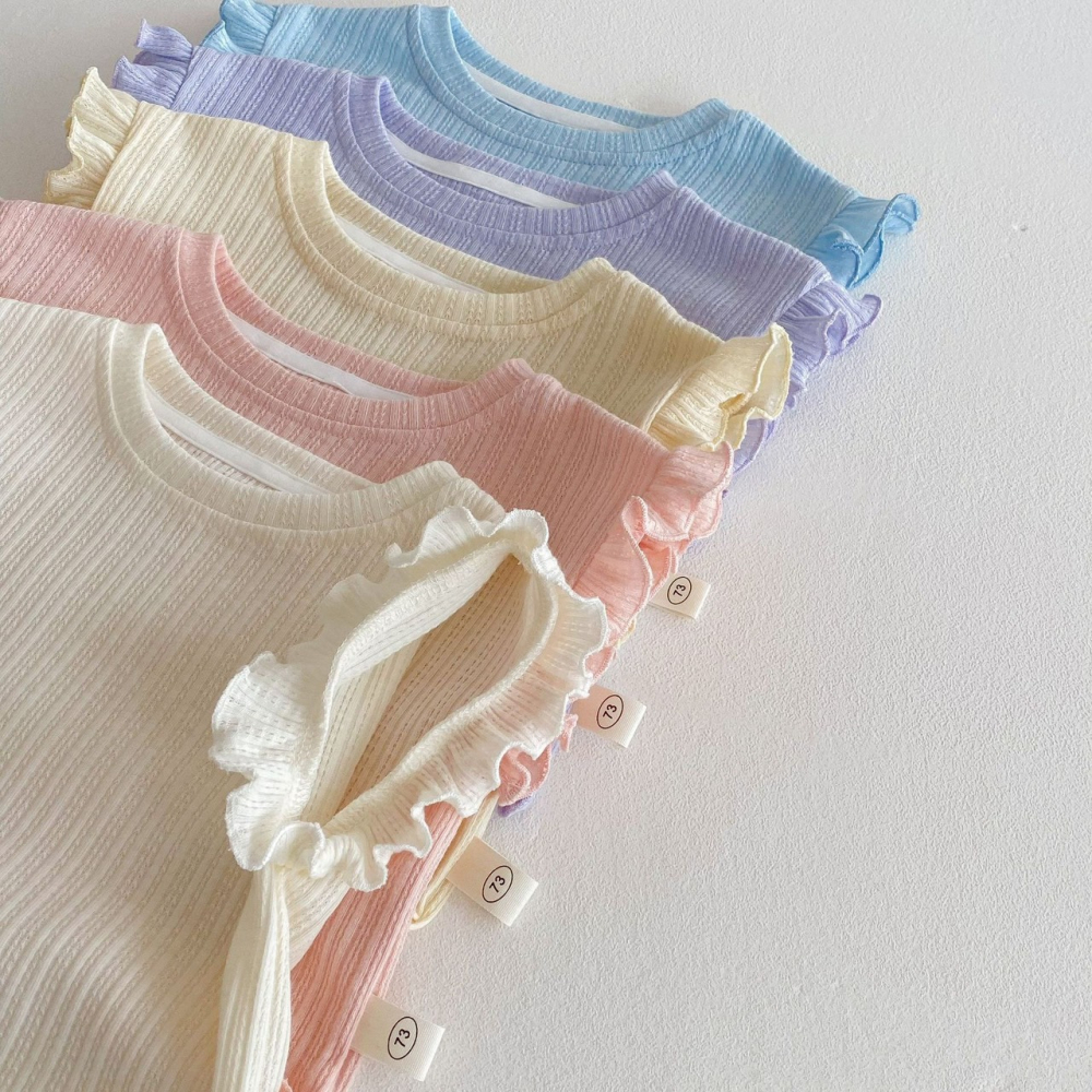 女寶韓版木耳邊背心套裝-細節圖8