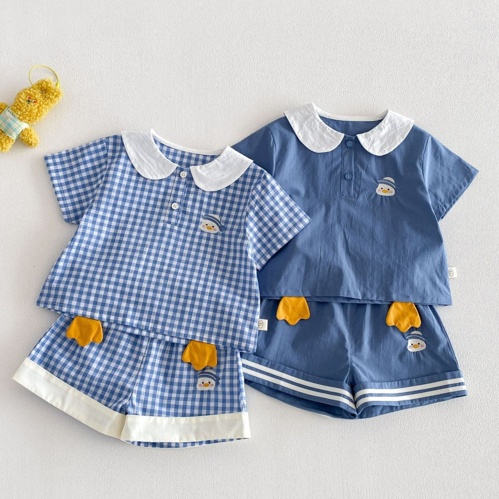 寶寶卡通娃娃領刺繡套裝-細節圖4