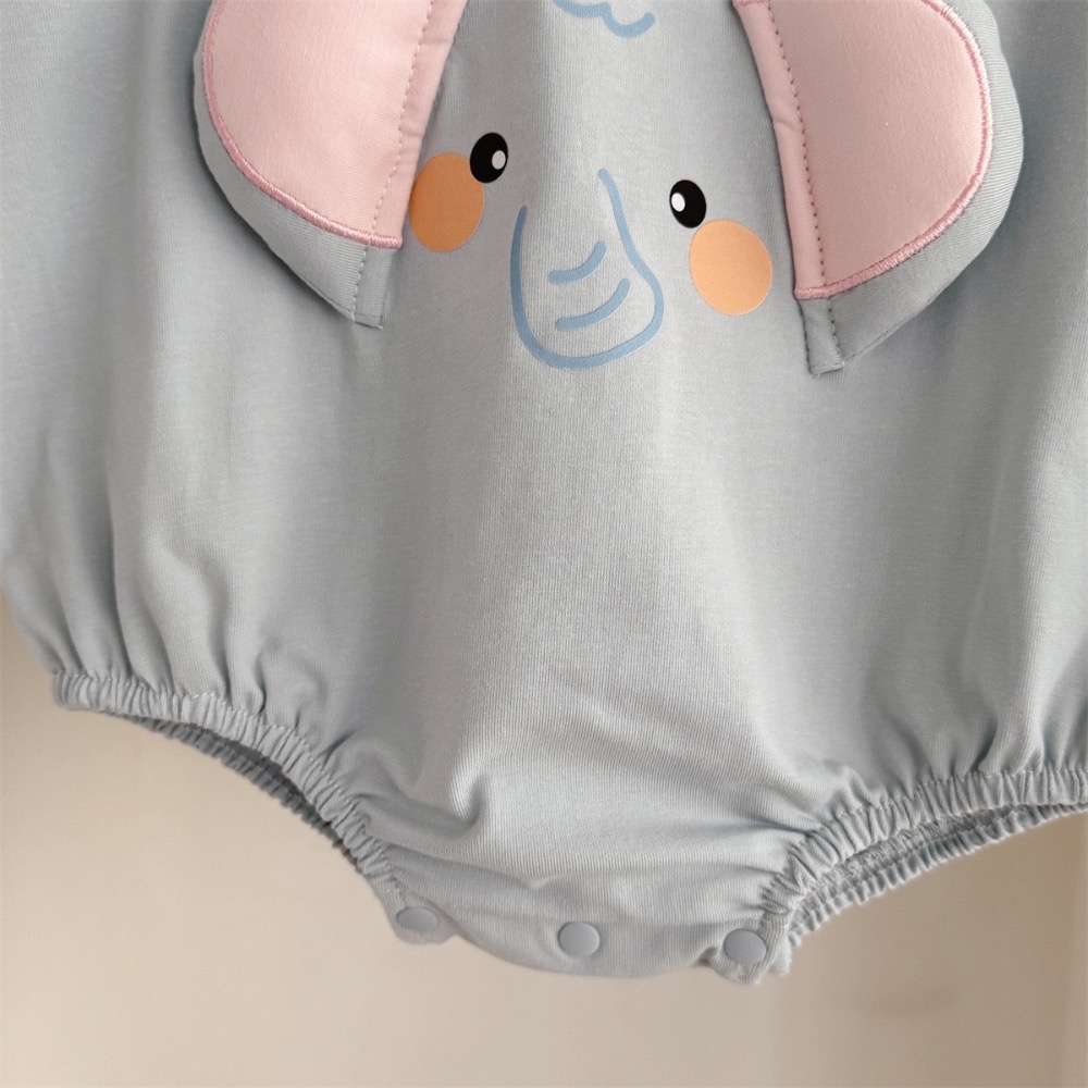 寶寶大象耳朵純棉透氣包屁衣(含襪子)-細節圖8