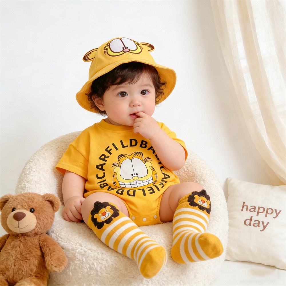 寶寶加菲貓可愛包屁衣(含襪子)-規格圖7