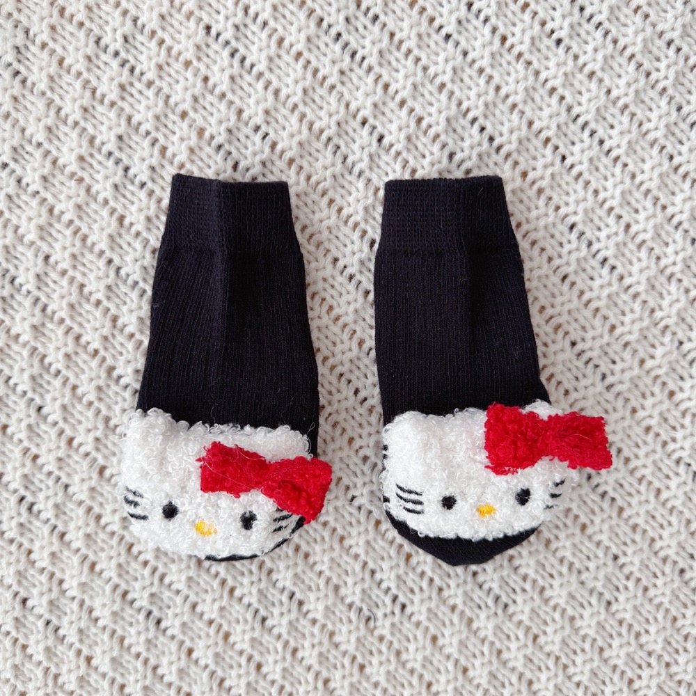 寶寶夏季黑領凱蒂連身包屁衣(含襪子)-細節圖7