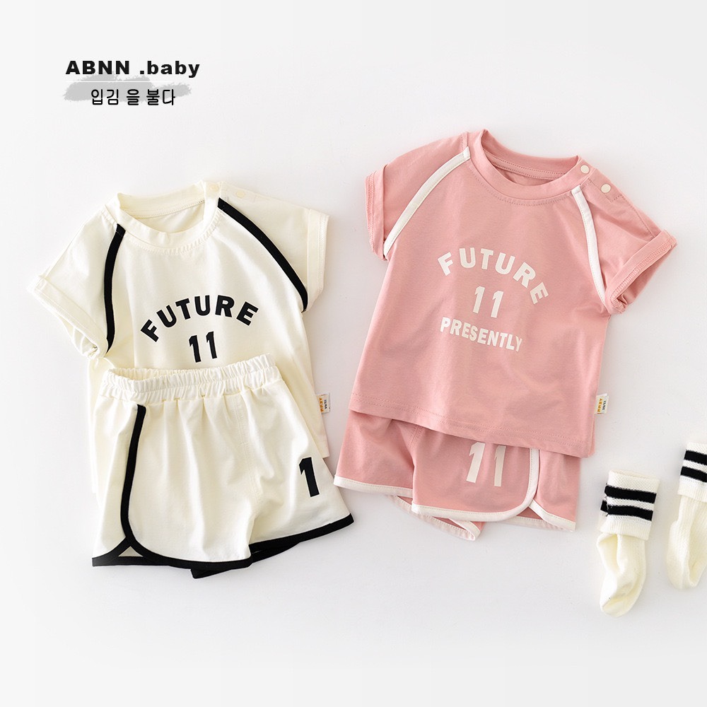 ABNN 寶寶夏季FUTURE運動清新兩件套裝-細節圖2
