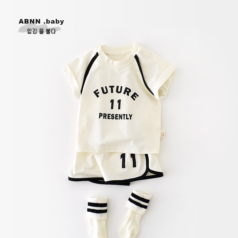 ABNN 寶寶夏季FUTURE運動清新兩件套裝-細節圖3