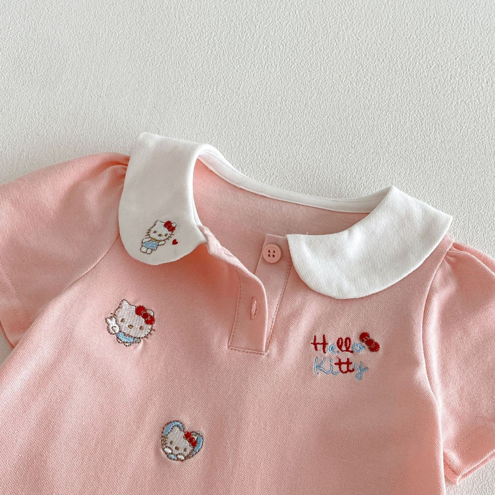 寶寶夏季韓版可愛刺繡貓咪公主裙-細節圖6