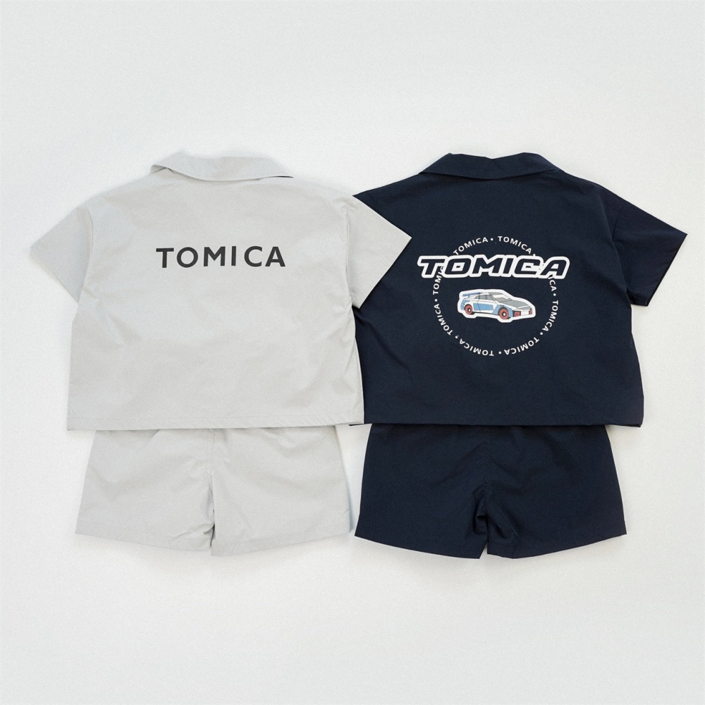兒童日系Tomica男童翻領短袖襯衫套裝 (90-150碼)-細節圖2