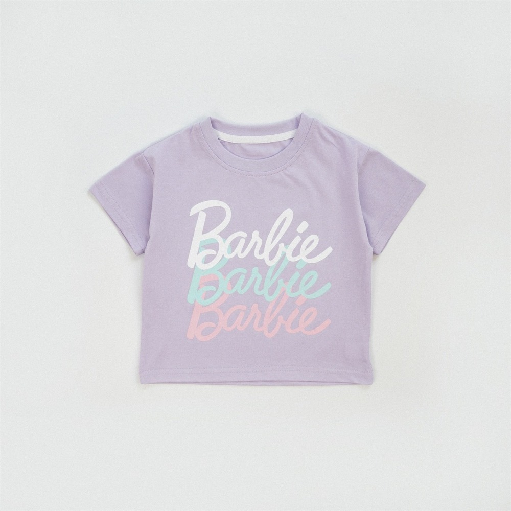 兒童Barbie女童甜美卡通短袖T恤 (90-150碼)-細節圖6