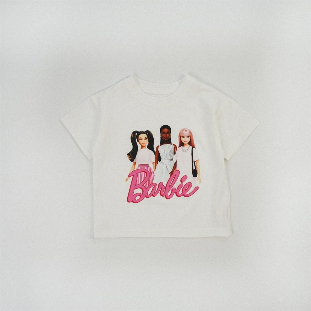 兒童Barbie女童甜美卡通短袖T恤 (90-150碼)-細節圖7