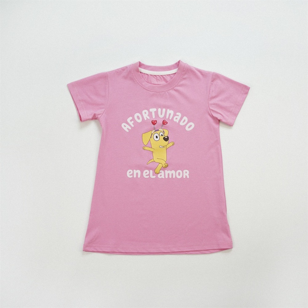 兒童Bluey女童純棉卡通短袖連衣裙 (90-150碼)-規格圖7